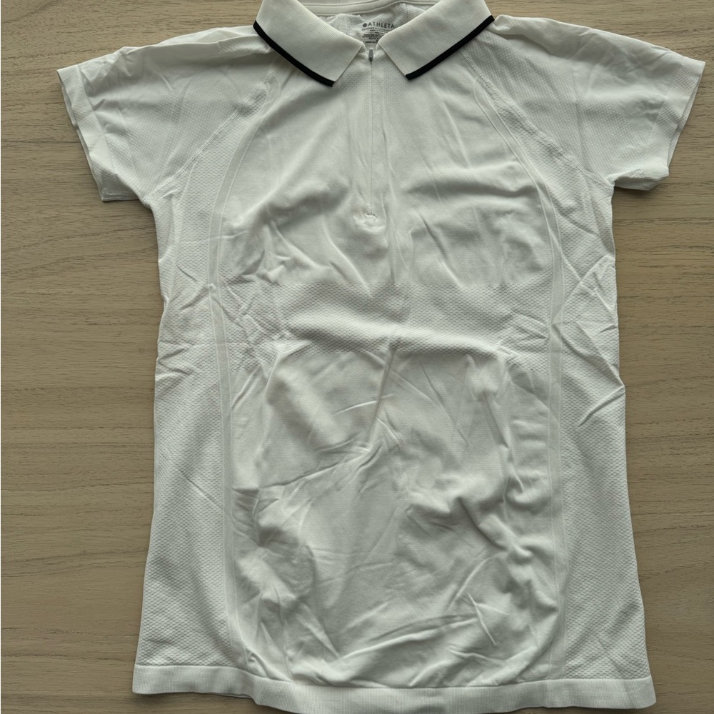 Athleta Collared zip front golf/tennis shirt